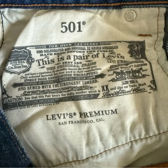 Levi's Premium | 5 Moto Colorblock Crop Buttonfly Jeans | 100% Cotton | Sz 29/28 - Picture 14 of 15